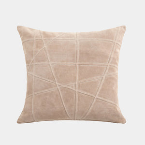 Global Views Crossroads Suede Pillow Taupe – detail