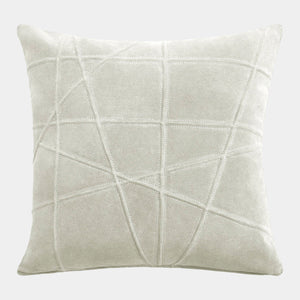 Global Views Crossroads Suede Pillow Gray – front view