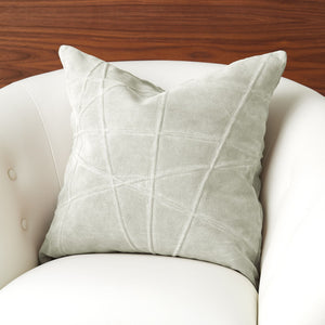 Global Views Crossroads Suede Pillow Gray – room setting
