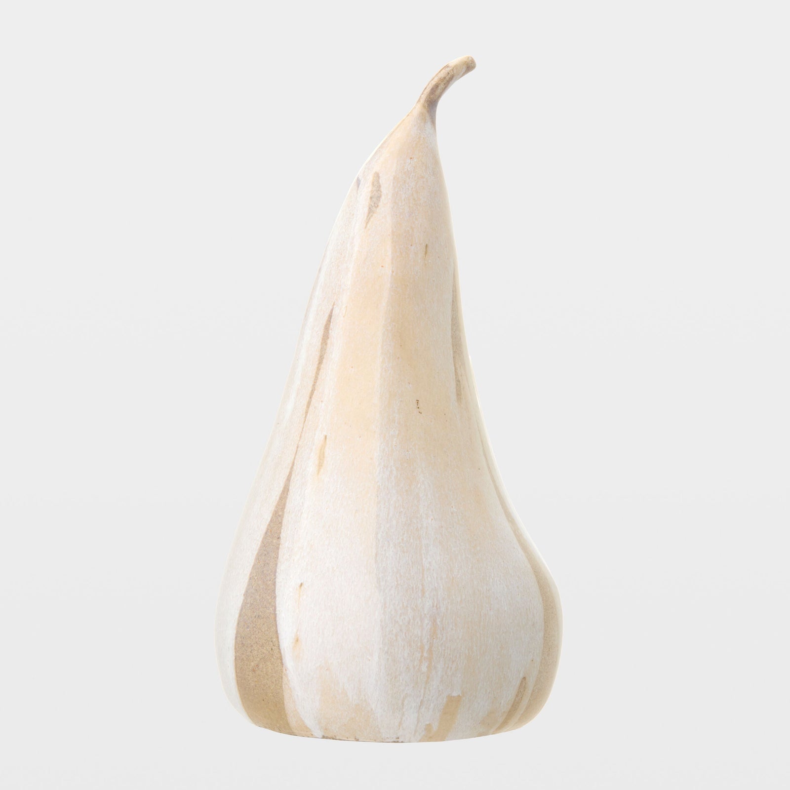 Global Views Pera Ceramic Sculpture White Crystalline Glaze – back view