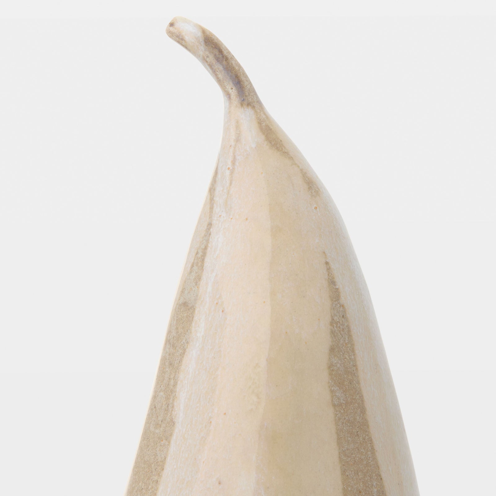 Global Views Pera Ceramic Sculpture White Reactive Opal – corner view