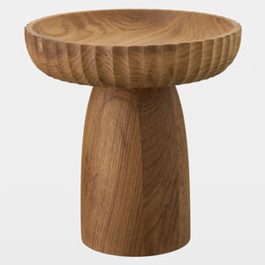 Global Views Parat Pedestal Bowl Natural Tall – front view