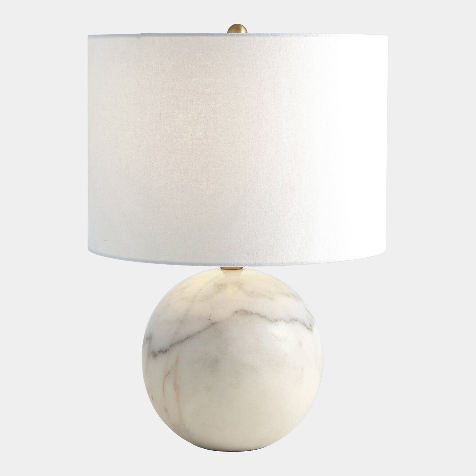 Global Views Archeron Marble Sphere Lamp – front view