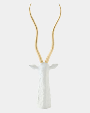 Global Views Antelope with Gold Antlers – back view