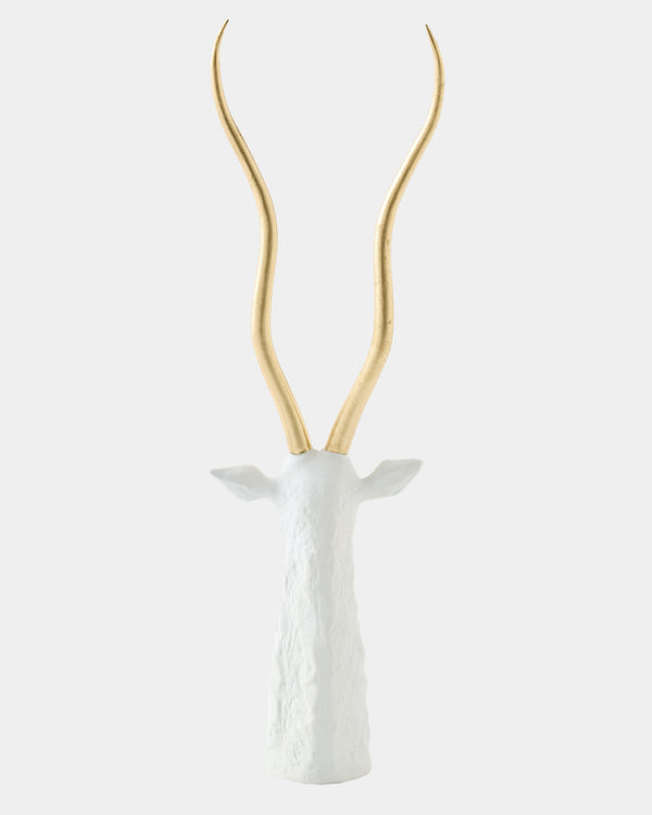 Global Views Antelope with Gold Antlers – back view