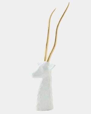 Global Views Antelope with Gold Antlers – side view