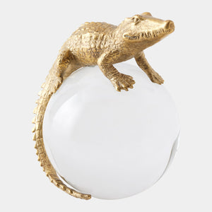 Global Views Alligator on Orb – front view