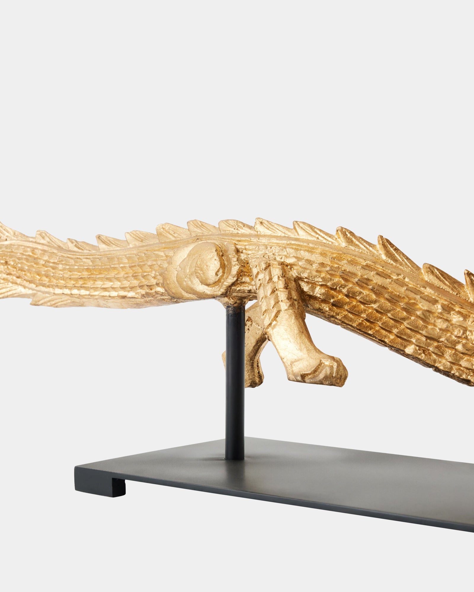 Global Views Dragon Sculpture on Stand – base detail