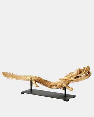 Global Views Dragon Sculpture on Stand – profile view