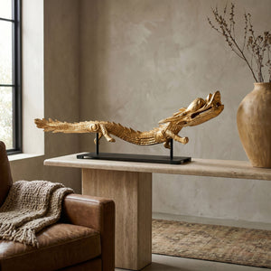 Global Views Dragon Sculpture on Stand – room setting