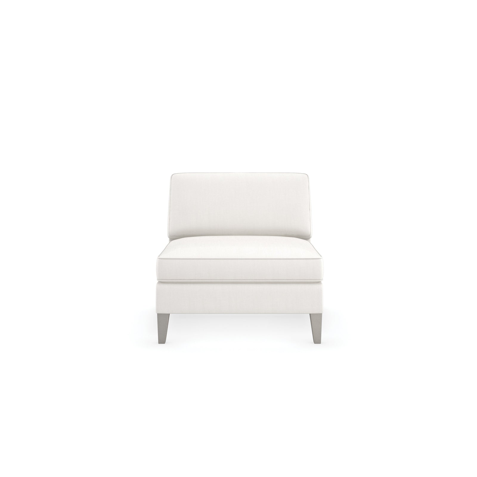 Caracole Victoria Armless Chair – front view