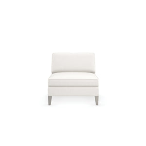 Caracole Victoria Armless Chair – front view