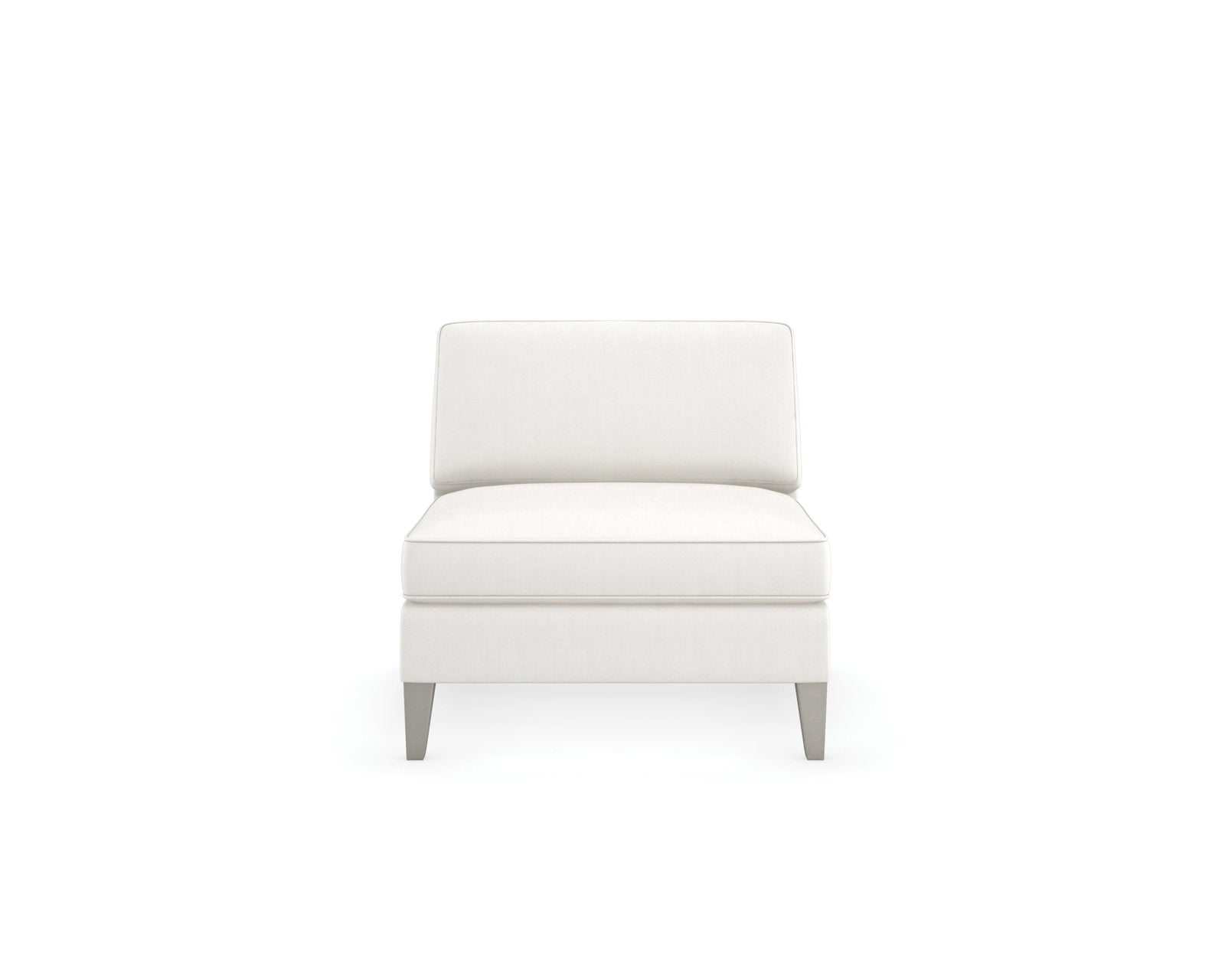 Caracole Victoria Armless Chair – angle view
