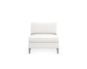 Caracole Victoria Armless Chair – angle view