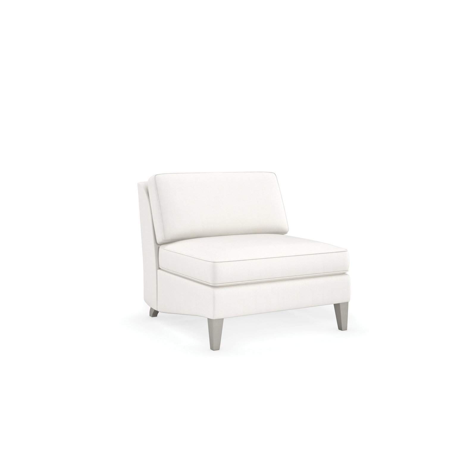 Caracole Victoria Armless Chair – side view