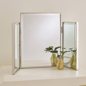 Global Views Echos Vanity Mirror Nickel – room setting
