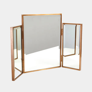 Global Views Echos Vanity Mirror Antique Brass – front view