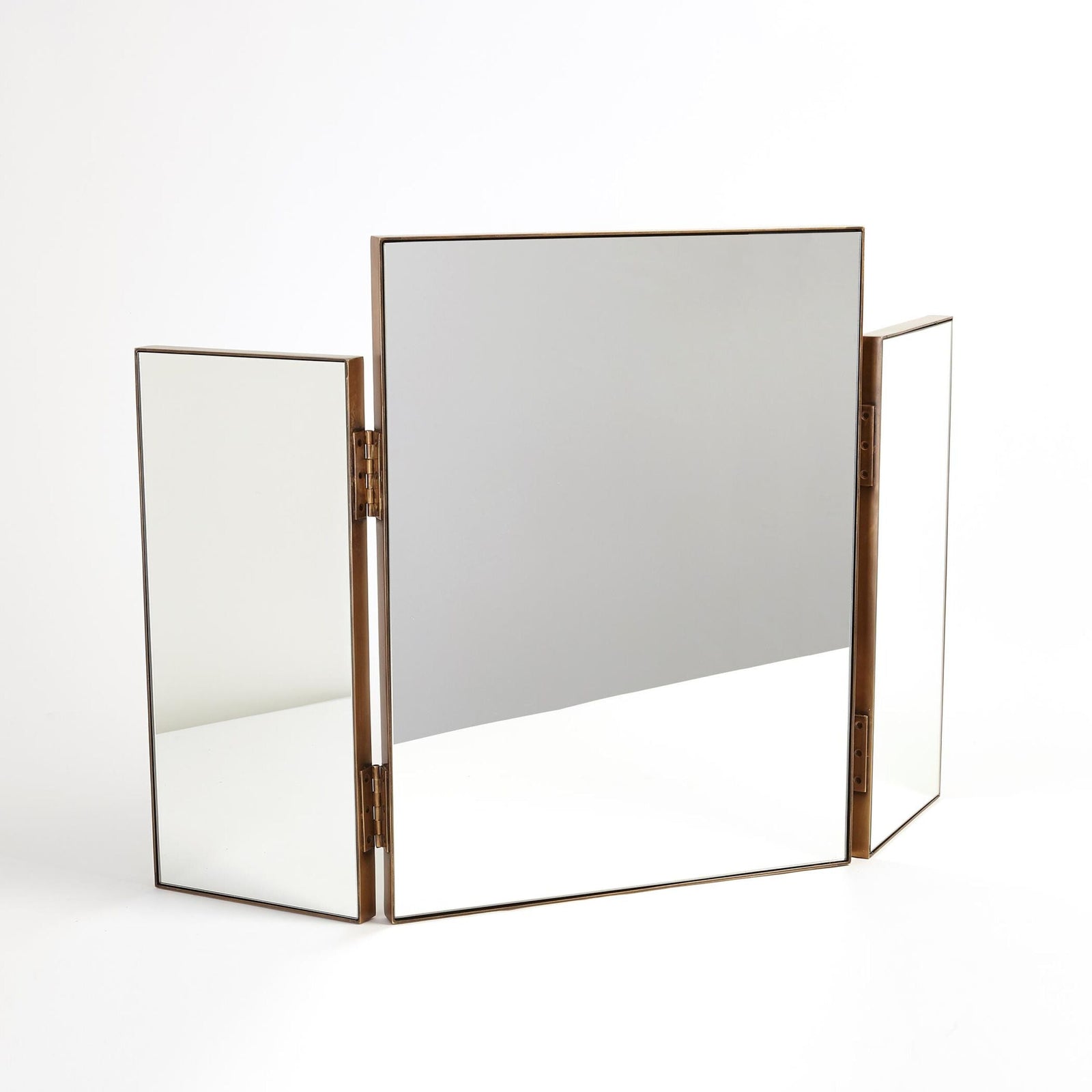 Global Views Echos Vanity Mirror Antique Brass – detail