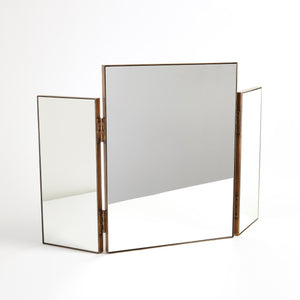 Global Views Echos Vanity Mirror Antique Brass – detail