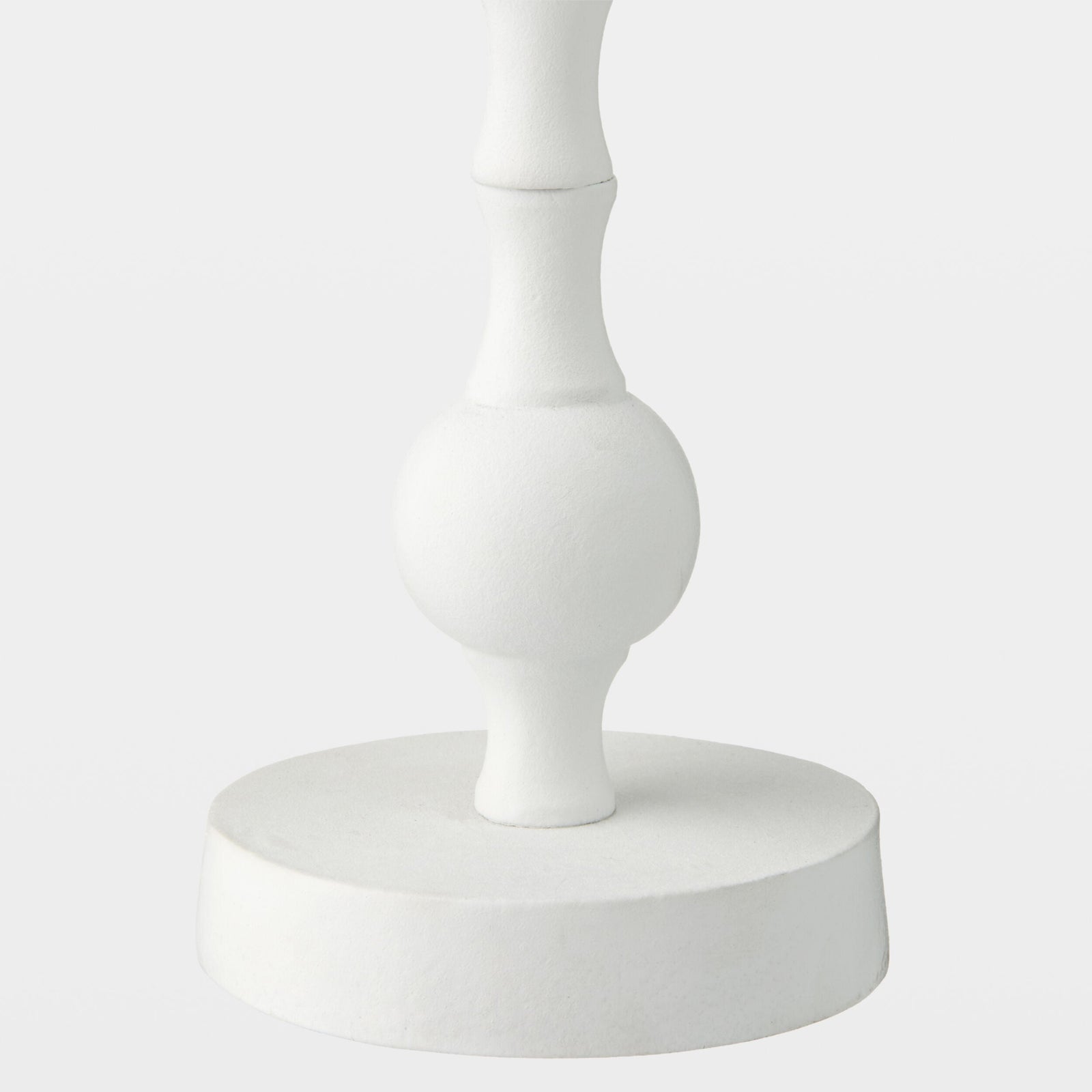 Global Views Bobbin Totem Candlesticks 31" H – base detail