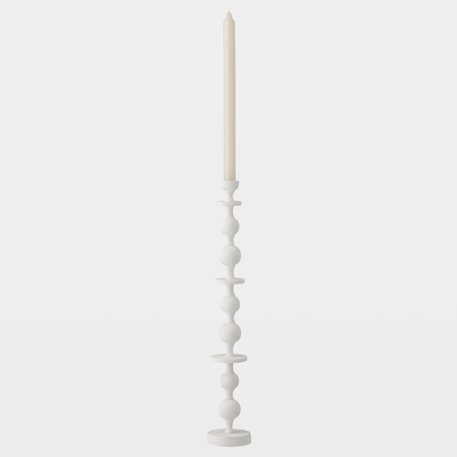 Global Views Bobbin Totem Candlesticks 24" H – front view