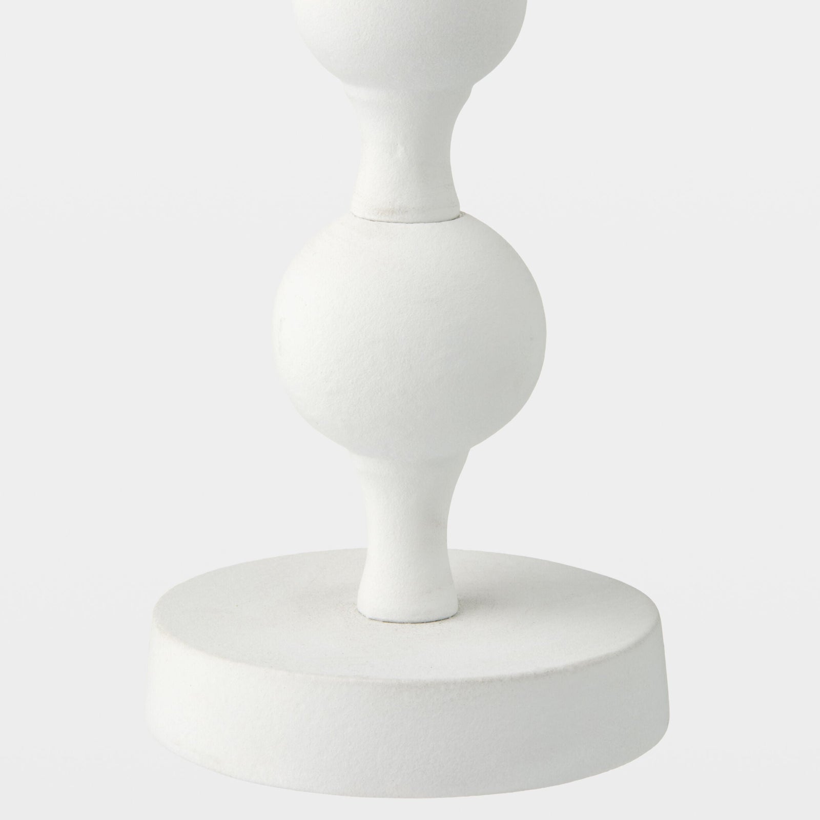 Global Views Bobbin Totem Candlesticks 24" H – base detail