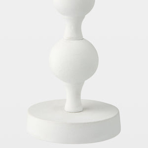 Global Views Bobbin Totem Candlesticks 24" H – base detail