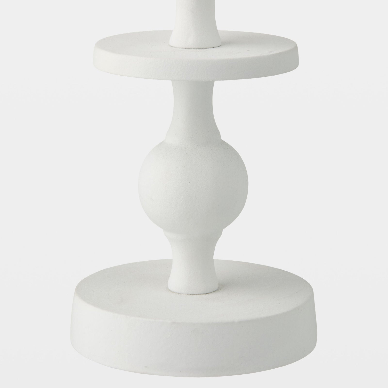 Global Views Bobbin Totem Candlesticks 21" H – base detail