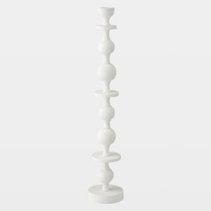 Global Views Bobbin Totem Candlesticks 21" H – profile view