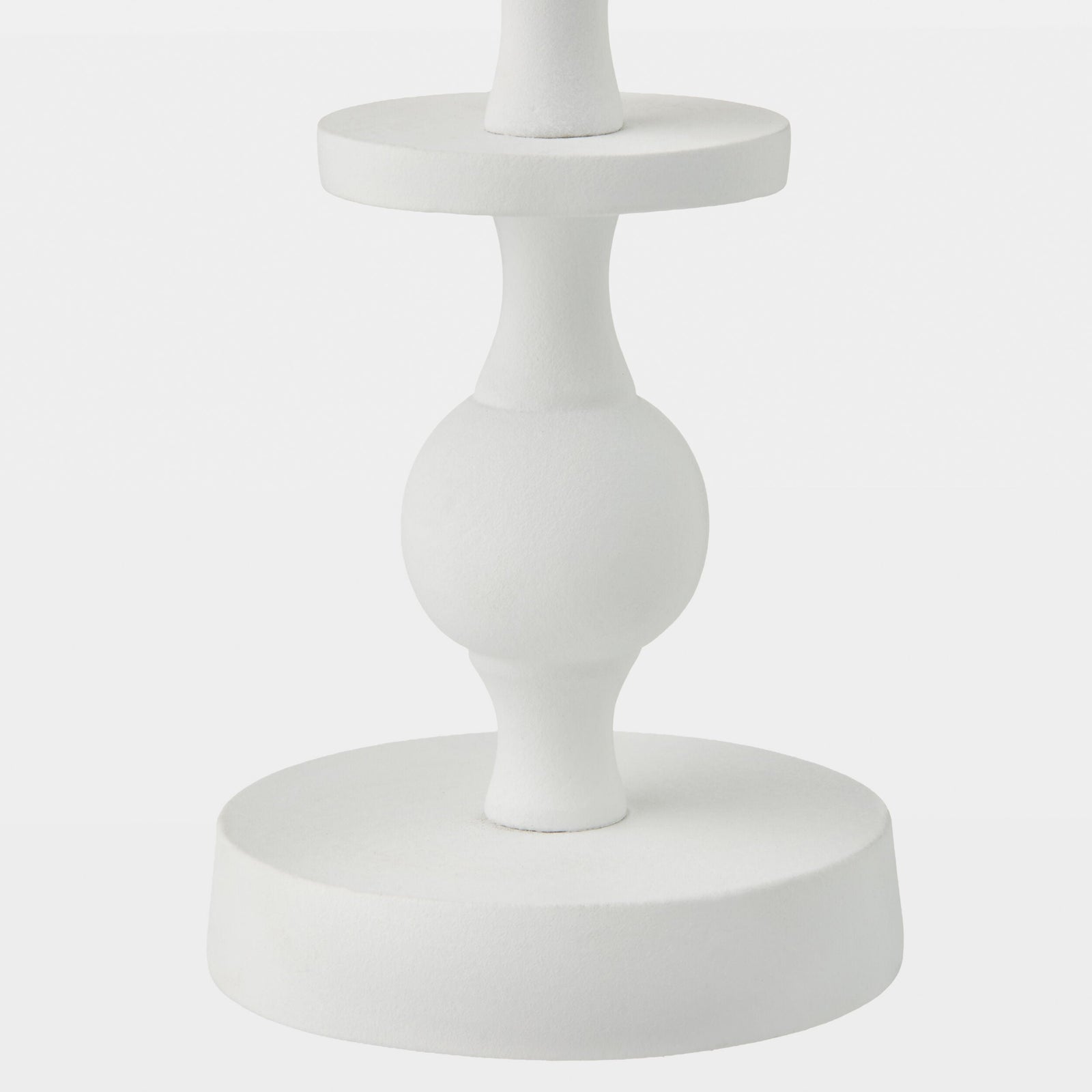 Global Views Bobbin Totem Candlesticks 14" H – base detail