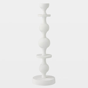 Global Views Bobbin Totem Candlesticks 14" H – profile view