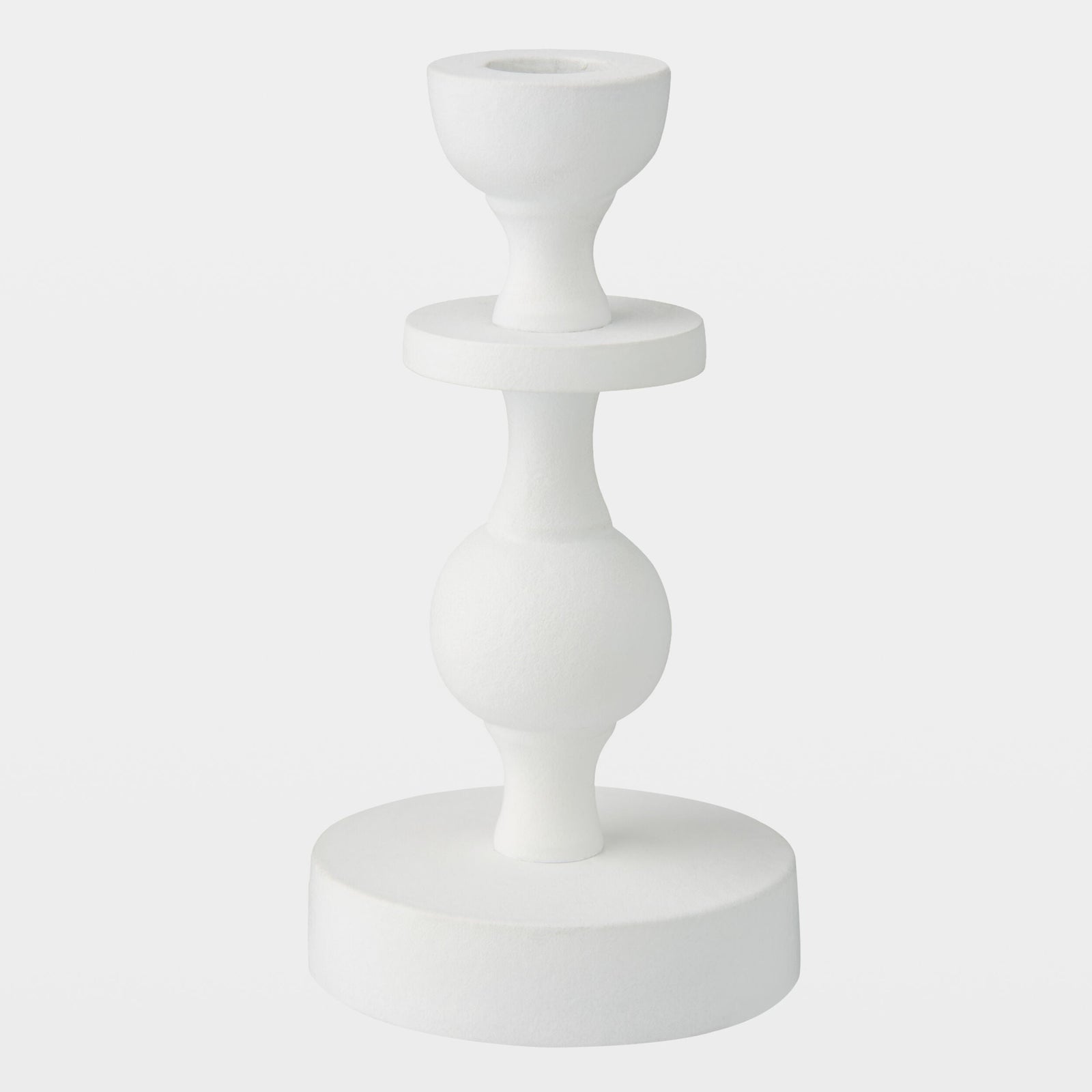 Global Views Bobbin Totem Candlesticks 7" H – profile view