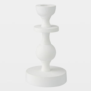 Global Views Bobbin Totem Candlesticks 7" H – profile view