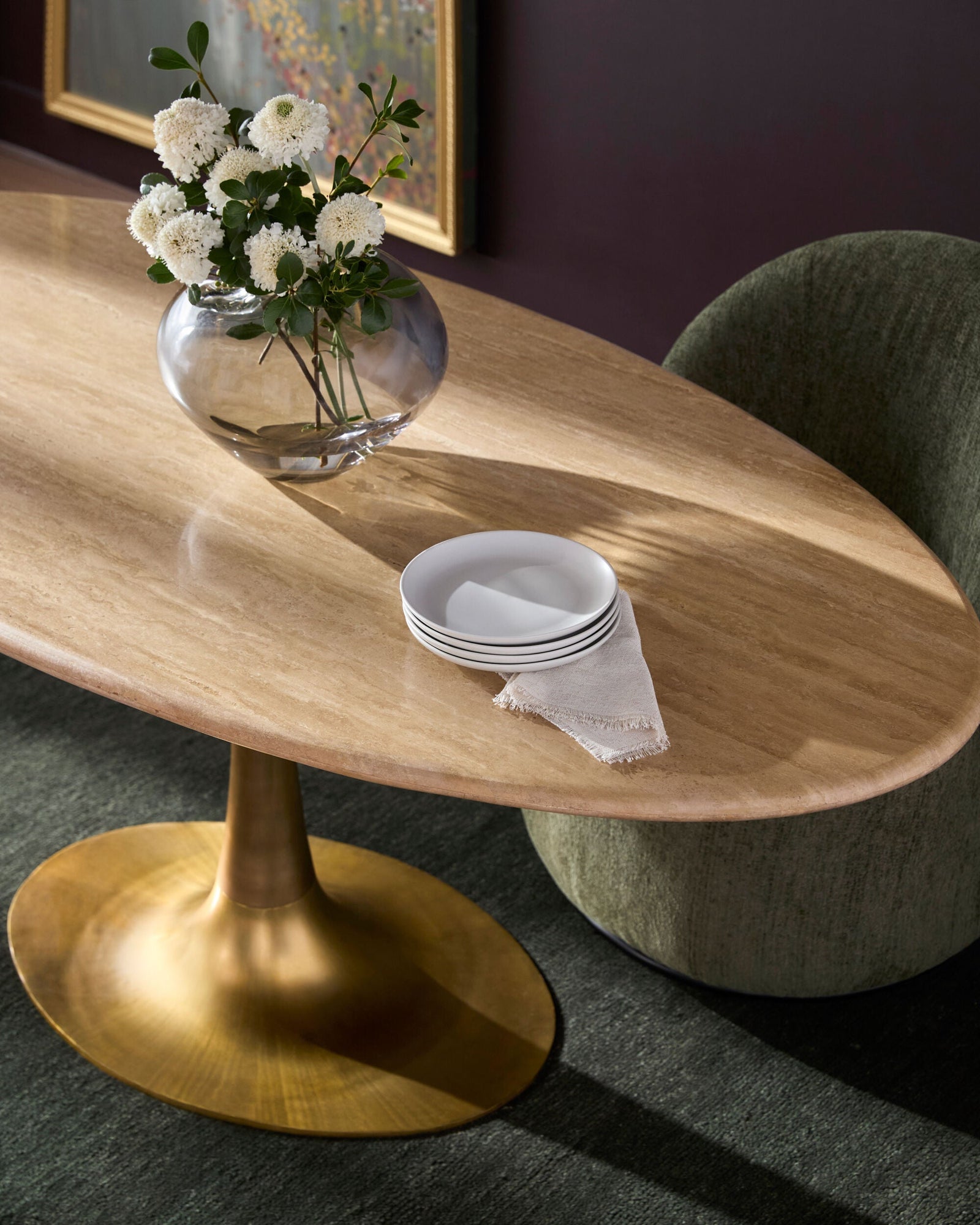 Anatalia Dining Table 71" Oval – room setting