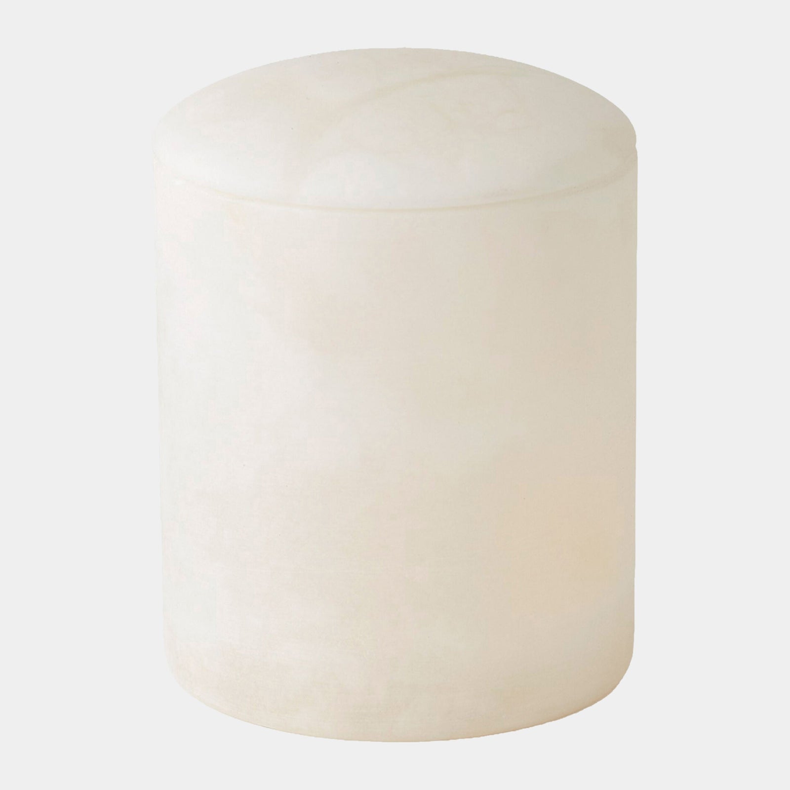 Global Views Gala Alabaster Canister Tall (5") – front view
