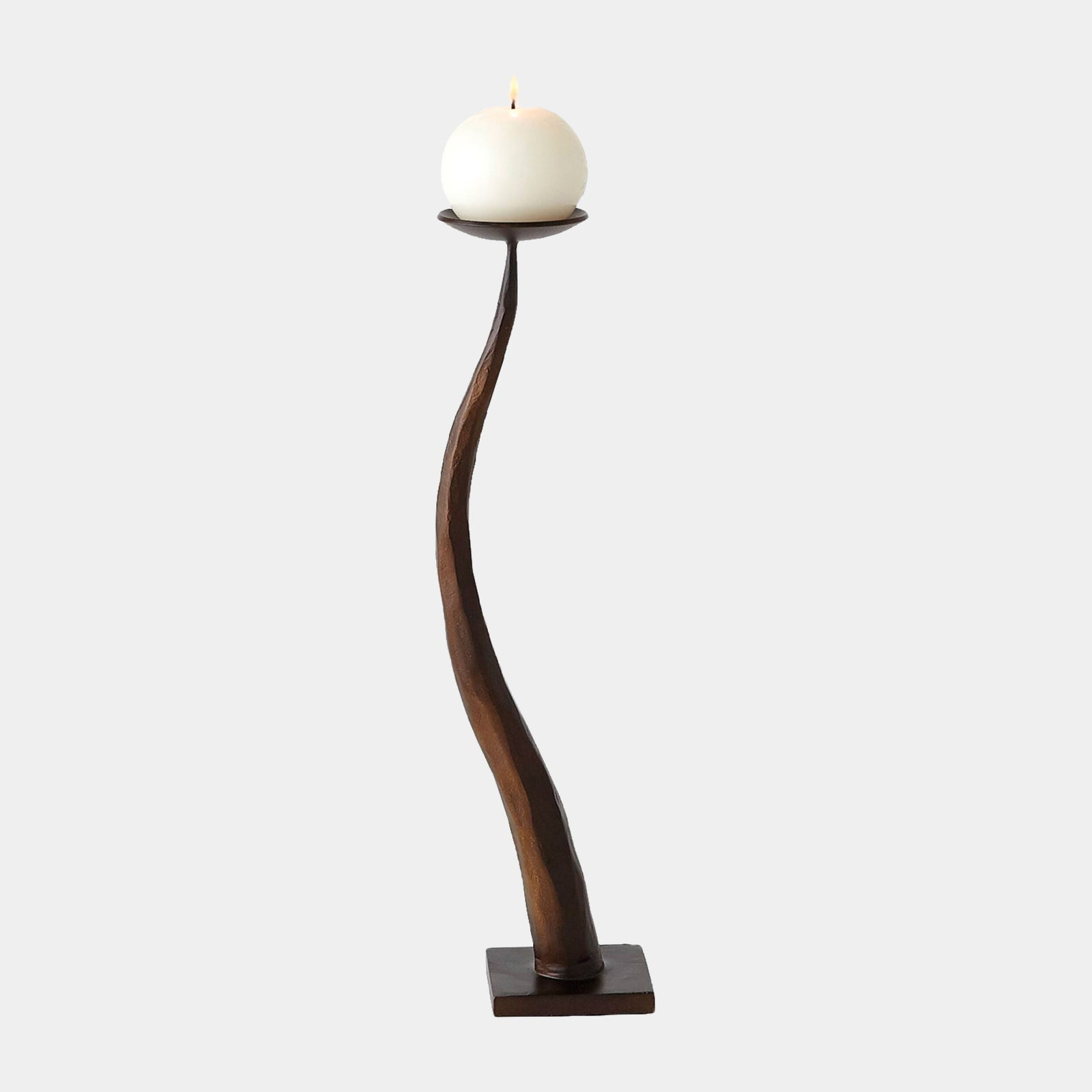 Global Views Cesello Chiseled Candleholder Short (17") – front view