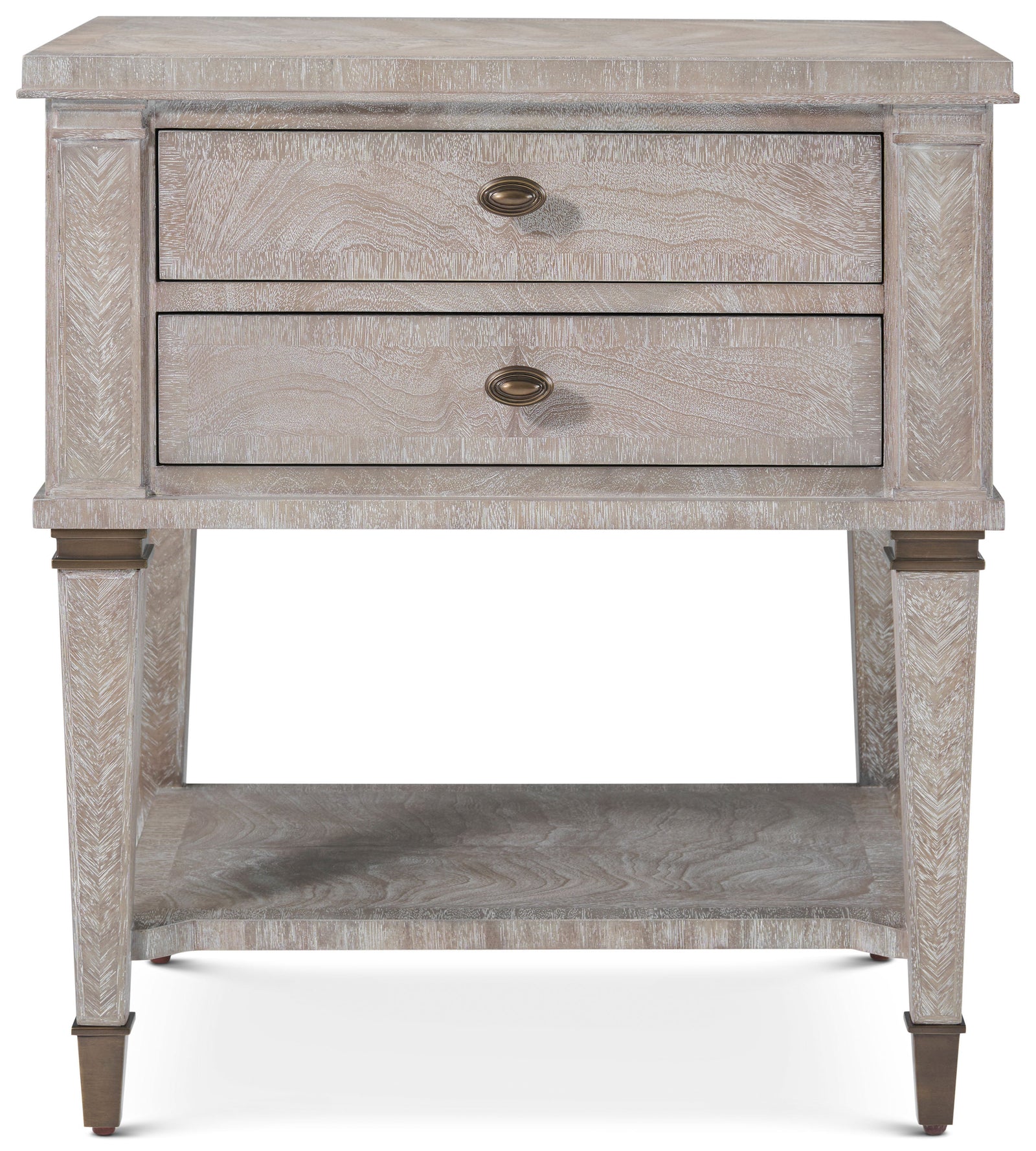 Theodore Alexander Salinger Nightstand Marlborough Geo Coast – front view