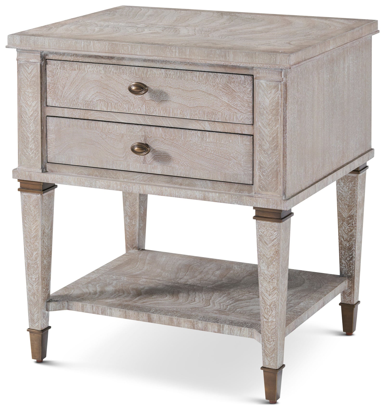 Theodore Alexander Salinger Nightstand Marlborough Geo Coast – angle view