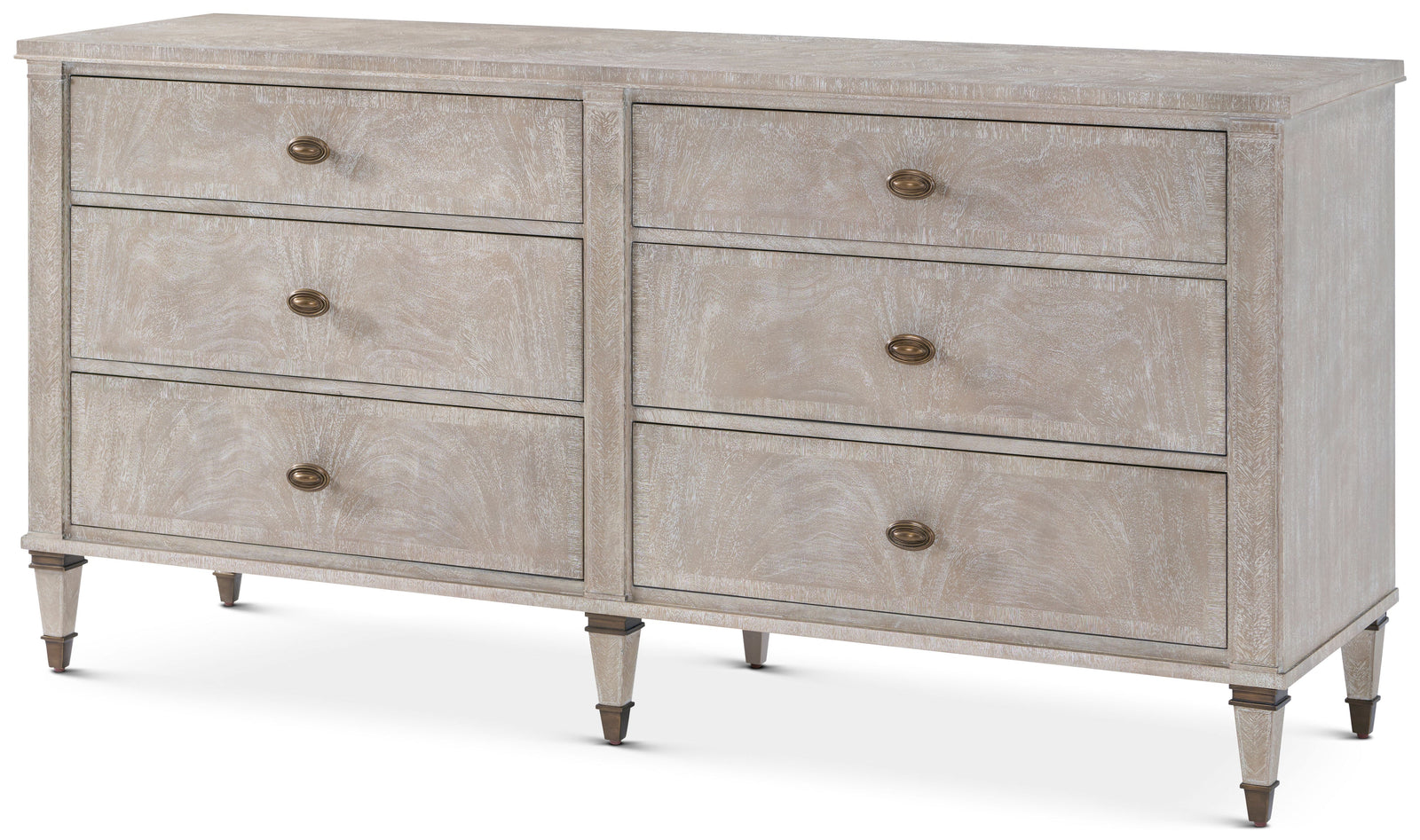 Theodore Alexander Faulkner 6 Drawer Dresser Marlborough Geo Coast – angle view
