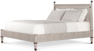 Theodore Alexander Markos Wooden Bed Queen / Marlborough Geo Coast – front view