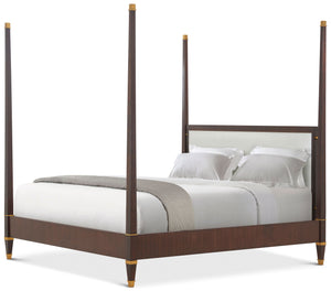 Theodore Alexander Markos Upholstered Poster Bed King / Cambridge AH – front view