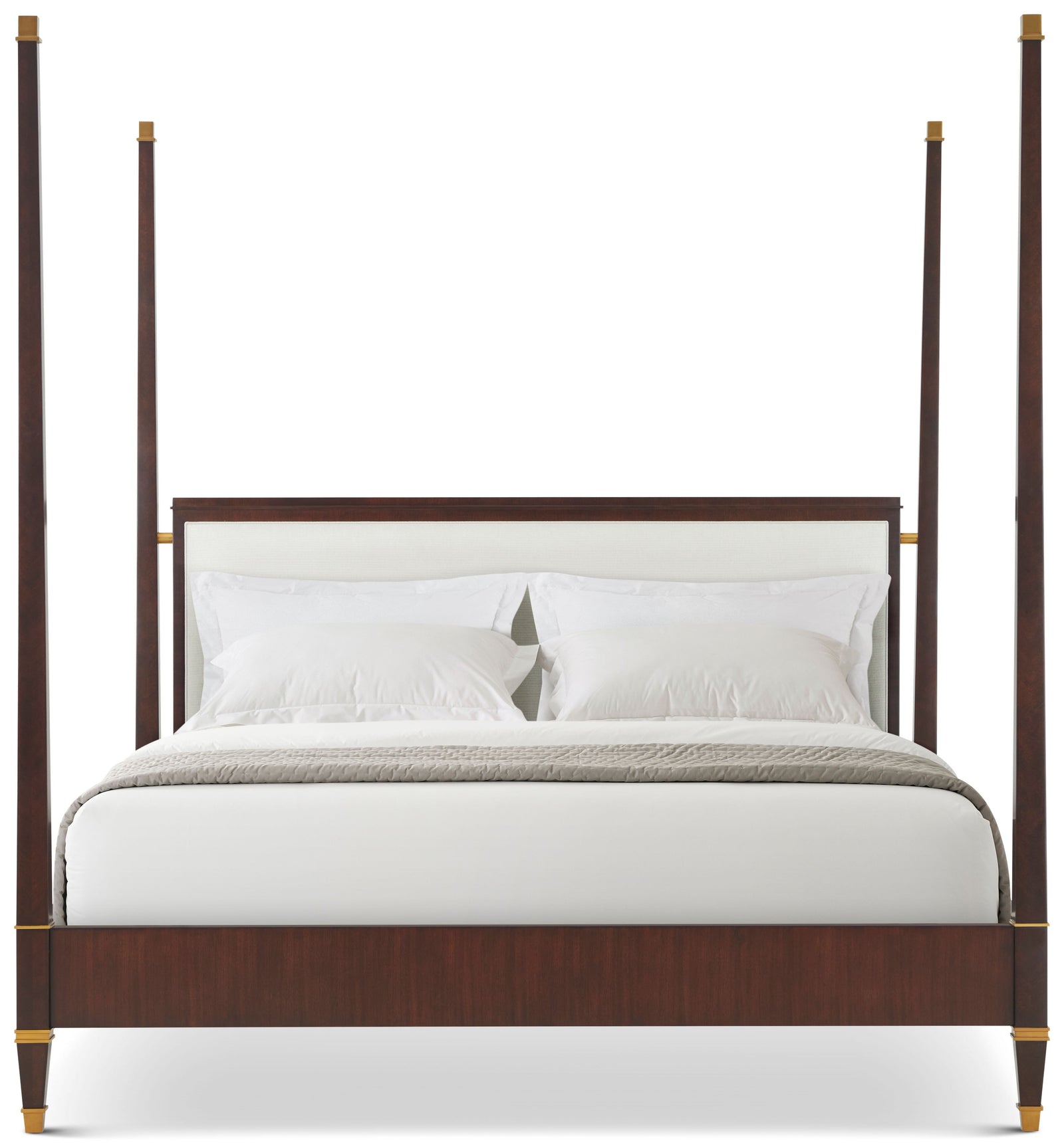 Theodore Alexander Markos Upholstered Poster Bed King / Cambridge AH – angle view