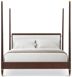 Theodore Alexander Markos Upholstered Poster Bed King / Cambridge AH – angle view