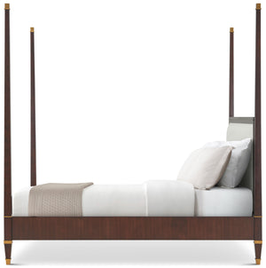 Theodore Alexander Markos Upholstered Poster Bed King / Cambridge AH – side view