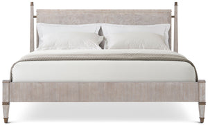 Theodore Alexander Markos Wooden Bed King / Marlborough Geo Coast – angle view