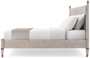 Theodore Alexander Markos Wooden Bed King / Marlborough Geo Coast – side view