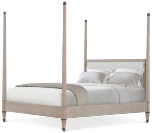 Theodore Alexander Markos Upholstered Poster Bed California King / Marlborough Geo Coast – front view