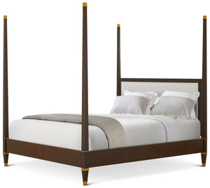 Theodore Alexander Markos Upholstered Poster Bed California King / Cambridge AH – front view