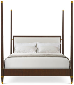 Theodore Alexander Markos Upholstered Poster Bed California King / Cambridge AH – angle view