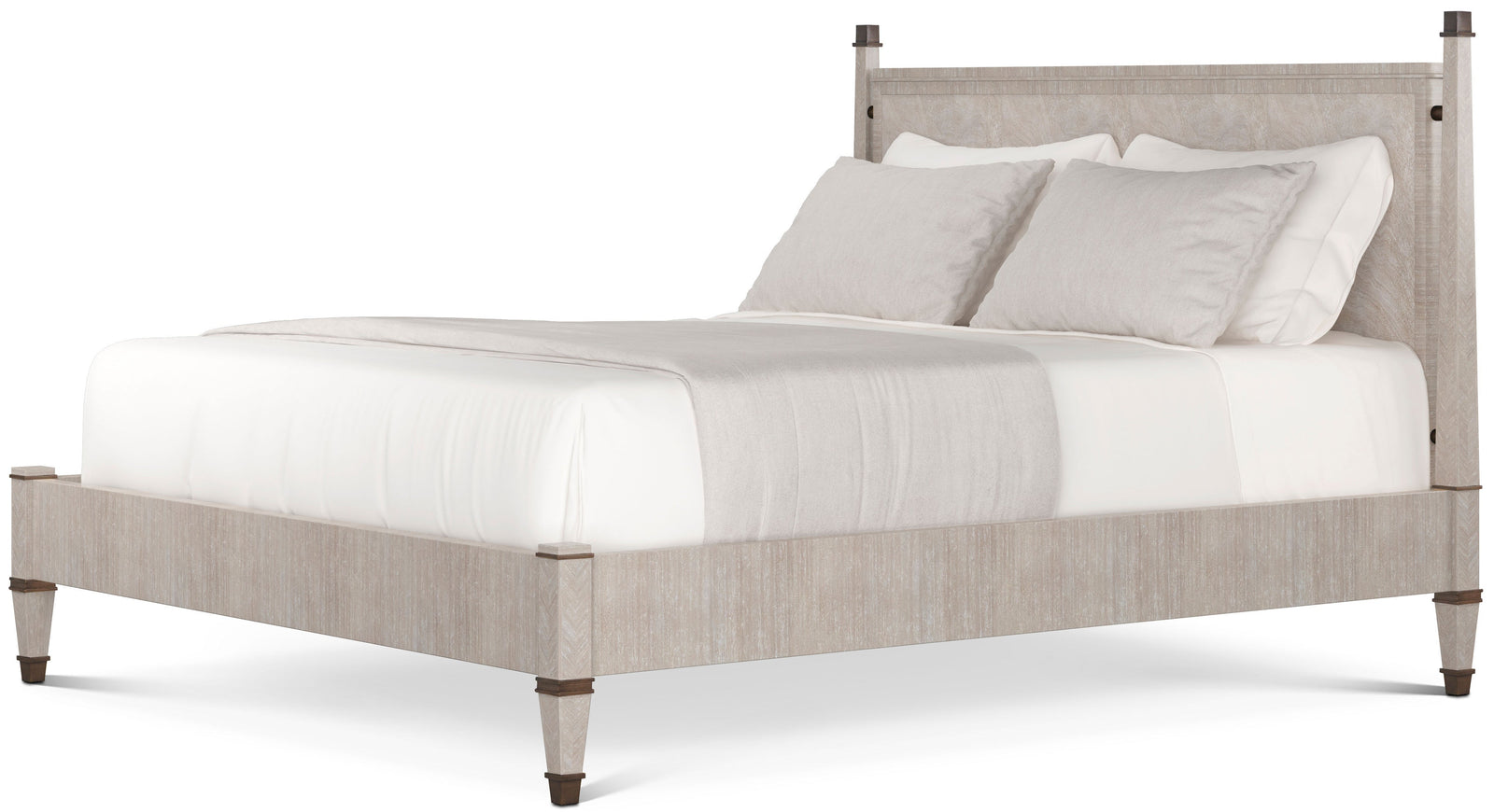 Theodore Alexander Markos Wooden Bed California King / Marlborough Geo Coast – front view